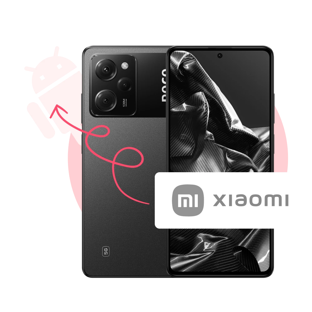 Aparelho xiaomi com logo da marca